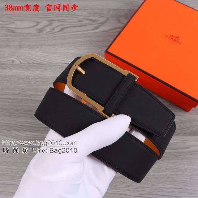 HERMES男士高端皮帶 愛馬仕平紋雙面牛皮腰帶  jjp1620